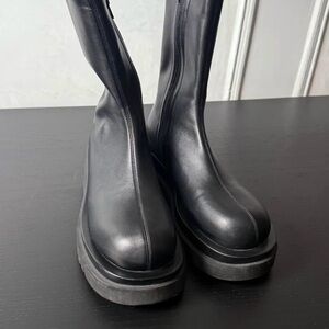 Jeffrey Campbell Black Heeled Boots tanked